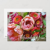 フローラブーケありがとうはがき ポストカード (正面/裏面)