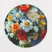 フローラブーケとグルメケーキ ラベル (デザイン2)