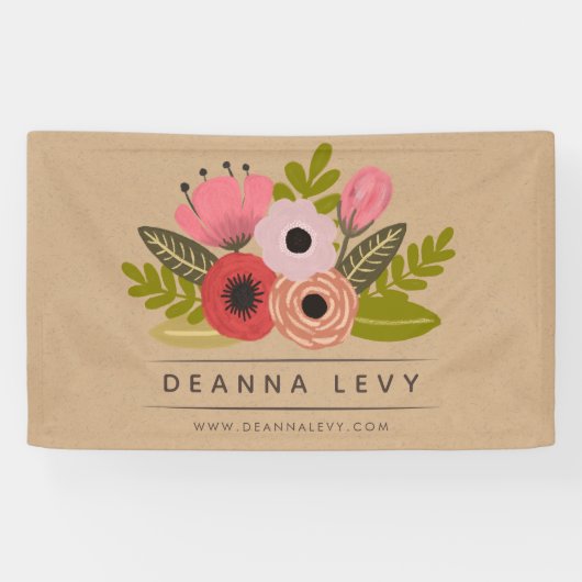 フローラブーケのビジネスのプロモーションのバナー記号 横断幕 (横)