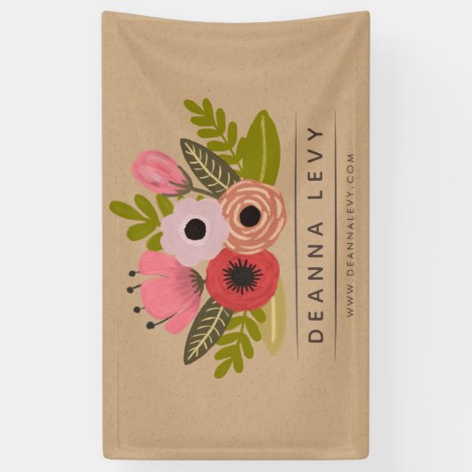 フローラブーケのビジネスのプロモーションのバナー記号 横断幕 (縦)