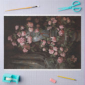 フローラブーケをブラック・デコページ紙 薄葉紙 (クラフト)