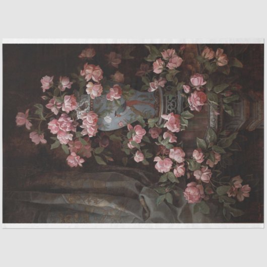 フローラブーケをブラック・デコページ紙 薄葉紙 (正面)