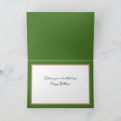 フローラブーケアジサイ花ピンクガール誕生日 カード (内部)