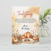 フローラブーケアレンジメントカスタム感謝祭 シーズンカード (スタンド正面)