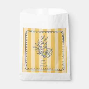 フローラブーケイエローストライプ結婚ズ フェイバーバッグ