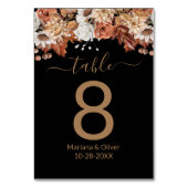フローラブーケオンブラック秋テーブル番号 テーブルナンバー (裏面)