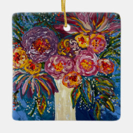 フローラブーケオーナメント セラミックオーナメント