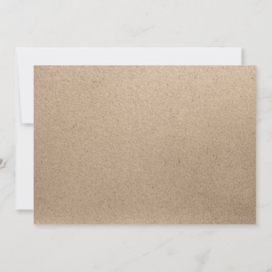 フローラブーケクラフト背景ブライダルシャワー 招待状 (裏面)