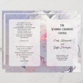 フローラブーケクリスチャンカトリック結婚式 プログラム (正面/裏面)