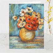 フローラブーケグリーティングカード カード (黄色い花)