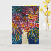 フローラブーケグリーティングカード カード (黄色い花)