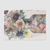フローラブーケコラージデクページティッシュペーパー 薄葉紙 (正面)