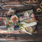 フローラブーケコラージデクページティッシュペーパー 薄葉紙