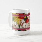 フローラブーケコーヒーマグ コーヒーマグカップ (正面左)