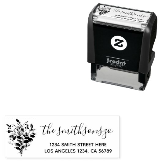 フローラブーケスケッチシグネチャーボホシックファミリー セルフインキングスタンプ (インサイチュ)