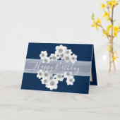 フローラブーケダフォディルフラワーズシックガール誕生日 カード (黄色い花)