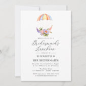 フローラブーケパラシュートブリデスメイドランチョン 招待状 (正面)