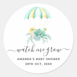 フローラブーケパラシュートベビーシャワー ラウンドシール