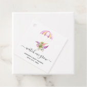 フローラブーケパラシュート赤ちゃんシャワーありがとう フェイバータグ (インサイチュ)