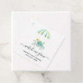 フローラブーケパラシュート赤ちゃんシャワーありがとう フェイバータグ (インサイチュ)