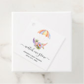 フローラブーケパラシュート赤ちゃんシャワーありがとう フェイバータグ (インサイチュ)