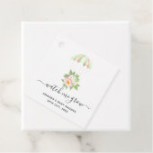 フローラブーケパラシュート赤ちゃんシャワーありがとう フェイバータグ (インサイチュ)