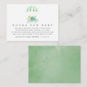 フローラブーケパラシュート赤ちゃんシャワーブックリクエスト エンクロージャーカード (正面/裏面)