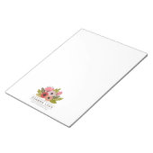 フローラブーケパーソナライズされたビジネスメモ帳 ノートパッド (アングル)