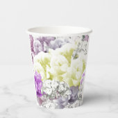 フローラブーケパーソナライズされたベビーシャワー紙カップ 紙コップ (裏面)