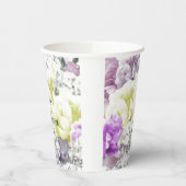 フローラブーケパーソナライズされたベビーシャワー紙カップ 紙コップ (左)