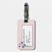 フローラブーケパーソナライズされたラゲッジタグ ラゲッジタグ (裏面縦)