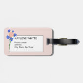 フローラブーケパーソナライズされたラゲッジタグ ラゲッジタグ (裏面横)