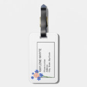 フローラブーケパーソナライズされたラゲッジタグ ラゲッジタグ (裏面縦)