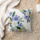 フローラブーケパープルオレンジ クッション (ブランケット)