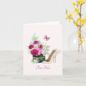 フローラブーケヒール カード (黄色い花)