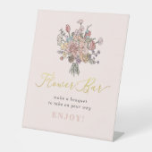 フローラブーケフレッシュオフザマーケットフラワーバー 台座サイン (正面)