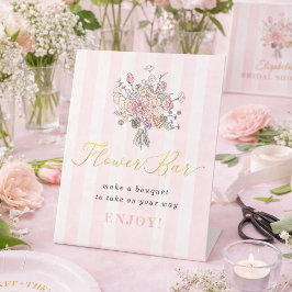 フローラブーケフレッシュオフザマーケットフラワーバー 台座サイン