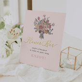 フローラブーケフレッシュオフザマーケットフラワーバー 台座サイン