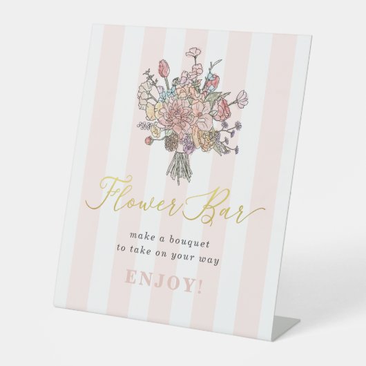 フローラブーケフレッシュオフザマーケットフラワーバー 台座サイン (正面)