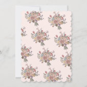 フローラブーケフレッシュオフザマーケットブライダルシャワー 招待状 (裏面)