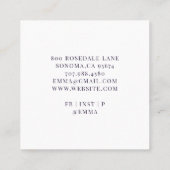 フローラブーケフローリスト スクエア名刺 (裏面)