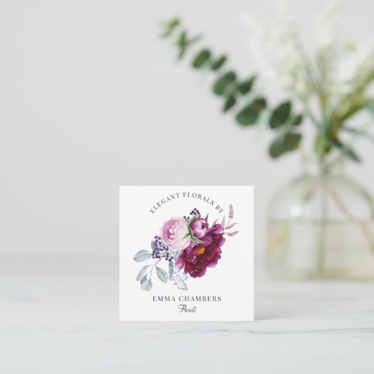 フローラブーケフローリスト スクエア名刺 (スタンド正面)