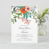 フローラブーケブライダルシャワーの招待 招待状 (スタンド正面)
