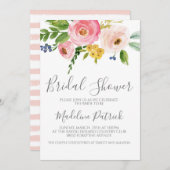 フローラブーケブライダルシャワー 招待状 (正面/裏面)