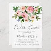 フローラブーケブライダルシャワー 招待状 (正面/裏面)