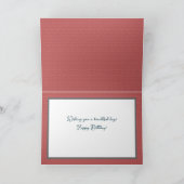 フローラブーケホワイトオーキッシュシックフローラ誕生日 カード (内部)