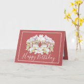 フローラブーケホワイトオーキッシュシックフローラ誕生日 カード (黄色い花)