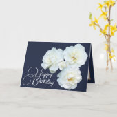 フローラブーケホワイトローゼフラワーガール誕生日 カード (黄色い花)