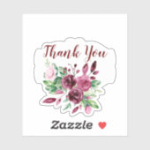 フローラブーケマイクロウェディングありがとうステッカー シール (シート)