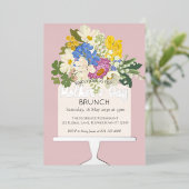 フローラブーケマザーズデイブランチ 箔招待状 (立ち正面)